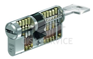 M12R410 ABUS цилиндровый механизм 95мм(35х60) ключ/ключ (никель)