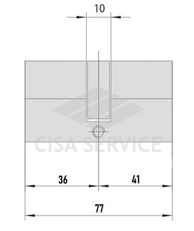 EVVA 3KS Цилиндровый механизм 77мм (36х41) ключ/ключ, никель