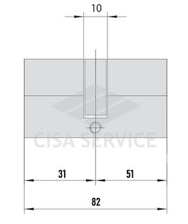 EVVA 3KS Цилиндровый механизм 82мм (31х51) ключ/ключ, никель