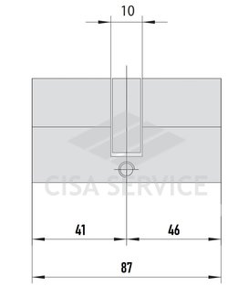 EVVA 3KS Цилиндровый механизм 87мм (41х46) ключ/ключ, никель