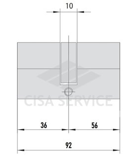 EVVA 3KS Цилиндровый механизм 92мм (36х56) ключ/ключ, никель