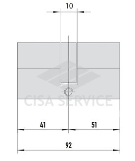 EVVA 3KS Цилиндровый механизм 92мм (41х51) ключ/ключ, никель