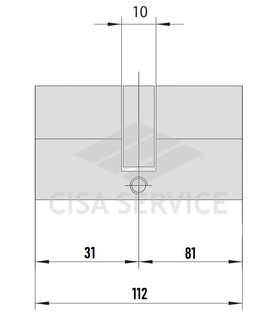 EVVA 3KS Цилиндровый механизм 112мм (31х81) ключ/ключ, латунь