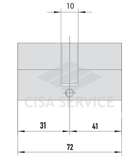 EVVA 3KS Цилиндровый механизм 72мм (31х41) ключ/ключ, латунь