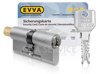 EVVA 3KS Цилиндровый механизм 112мм (81х31) ключ/вертушка, никель