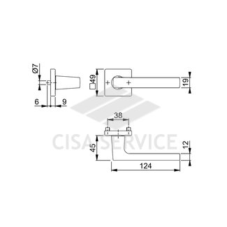 HOPPE Dallas M1643/843K Ручка дверная F49-R хром 3870474