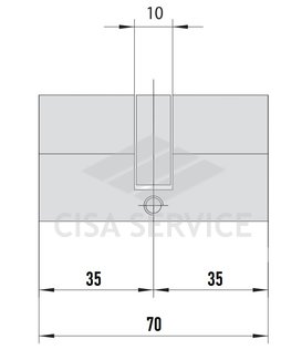 ABUS D6MM 35/35 KD W/5 LONG KEY цилиндровый механизм 70мм(35х35) ключ/ключ (латунь)