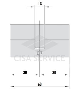 ABUS D6N 30/30 KD W/5 LONG KEY цилиндровый механизм 60мм(30х30) ключ/ключ (никель)