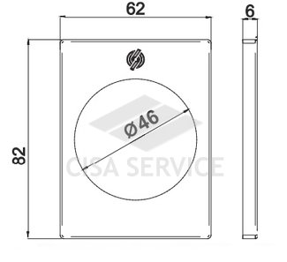 Накладка Securemme QUADRO 4350+4010 под цилиндр (хром)