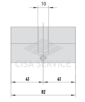 EVVA ICS Цилиндровый механизм 82мм (41х41) ключ/ключ, никель