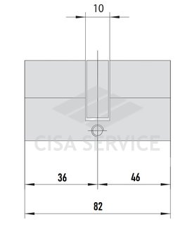 EVVA ICS Цилиндровый механизм 82мм (36х46) ключ/ключ, никель