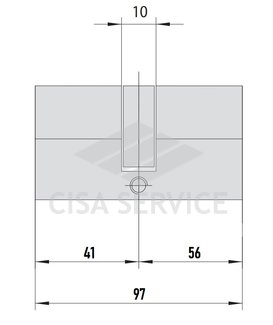 EVVA ICS Цилиндровый механизм 97мм (41х56) ключ/ключ, никель