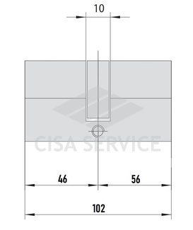 EVVA ICS Цилиндровый механизм 102мм (46х56) ключ/ключ, латунь