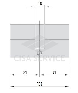 EVVA ICS Цилиндровый механизм 102мм (31х71) ключ/ключ, никель