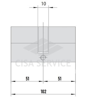 EVVA ICS Цилиндровый механизм 102мм (51х51) ключ/ключ, никель