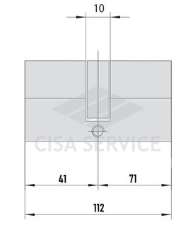 EVVA ICS Цилиндровый механизм 112мм (41х71) ключ/ключ, никель