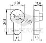 Вставка под шток для CYLINDER коричневая бронза