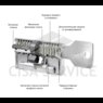 EVVA 3KS Цилиндровый механизм 112мм (46х66) ключ/ключ, латунь