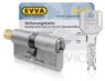 EVVA 3KS Цилиндровый механизм 102мм (36х66) ключ/вертушка, никель