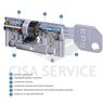 EVVA EPS Цилиндровый механизм 92мм (56х36) ключ/вертушка, никель