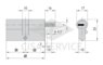 OP3M2.07.0.12 Cisa AP4 S MODULO цилиндр усиленный 60 (30x30) ключ/вертушка (никель), 5 ключей