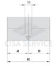 EVVA ICS Цилиндровый механизм 92мм (41х51) ключ/ключ, латунь