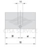 EVVA 4KS Цилиндровый механизм 72мм (31х41) ключ/ключ, латунь