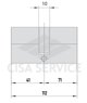 EVVA 4KS Цилиндровый механизм 112мм (41х71) ключ/ключ, латунь